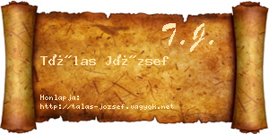 Tálas József névjegykártya