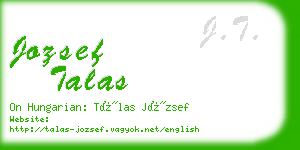 jozsef talas business card